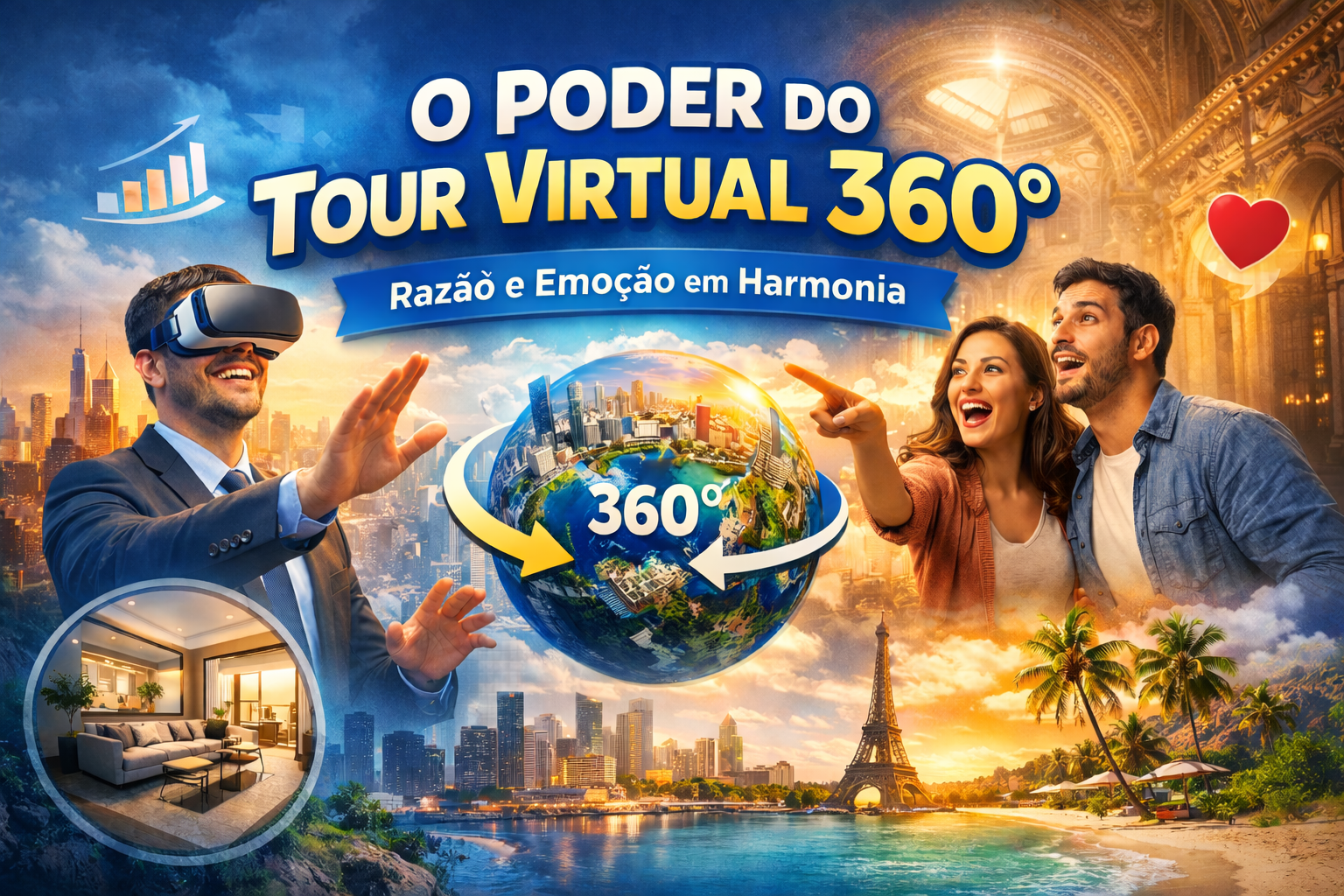 O poder do tour virtual 360: razão e emoção em harmonia.